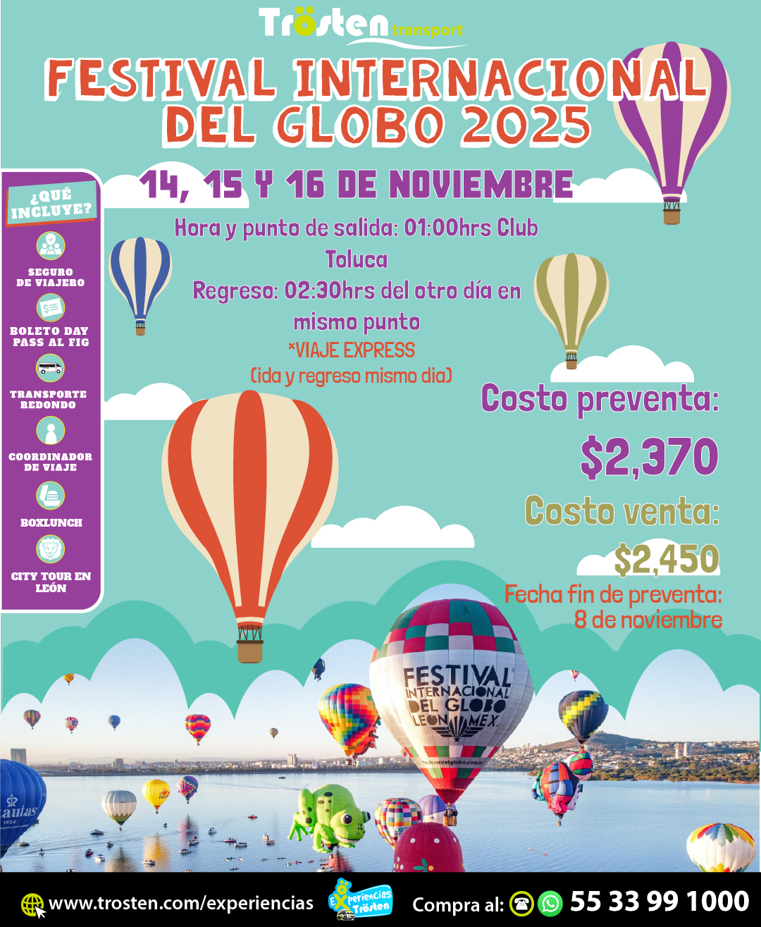 festival internacional del globo 2025 trosten transport