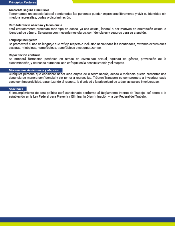 Conoce nuestra Política de No Discriminación y Equidad de Género
